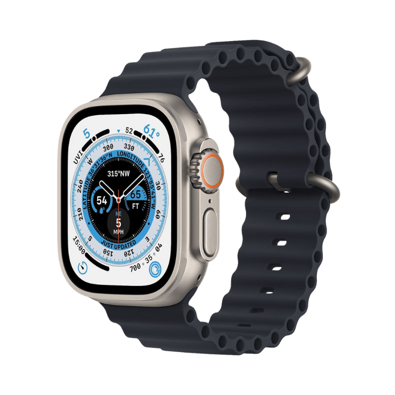 Apple Watch Ultra GPS Cellular 49mm Titanium Case with Midnight Ocean Band